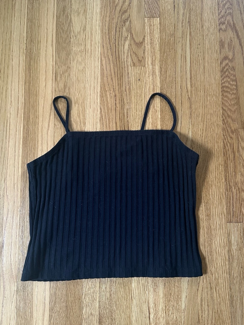 Universal Thread Black Ribbed Spaghetti Strap Camisole